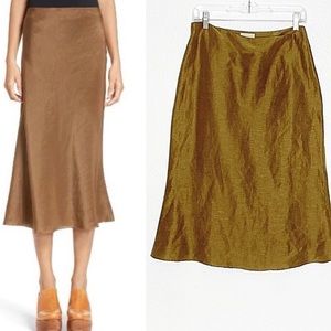 Simon Miller Mayer Silk Linen Midi Skirt, Medium/6